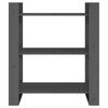 vidaXL Book Cabinet/Room Divider Grey 80x35x91 cm Solid Wood Pine