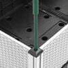 vidaXL Garden Planter with Trellis White 200x160x142.5 cm PP