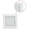 vidaXL Basement Window Internal Colour White RISOR 70 x 70 cm