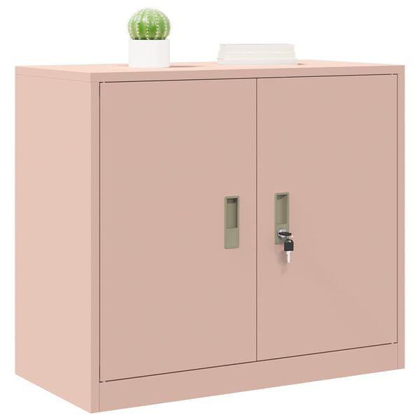 vidaXL Storage Cabinet Pink 80 x 40 x 70 cm Steel
