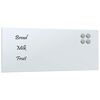 vidaXL Wall-mounted Magnetic Board White 50x20 cm Tempered Glass