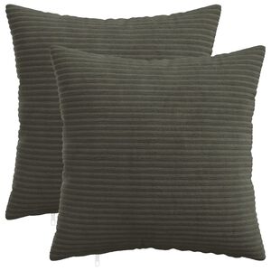 vidaXL Cushion Cover 2 pcs HEERLEN Anthracite 35 x 35 cm Corduroy