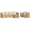 vidaXL Outdoor Sofa Set 7 pcs White Solid Acacia Wood
