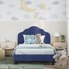 vidaXL Children's Bed Frame with Headboard Police Blue 80 x 200 cm