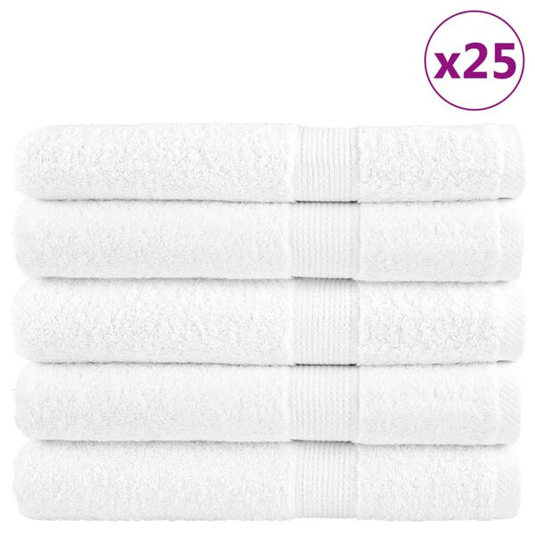 vidaXL Premium Towels "SOLUND" 50 pcs White 100x200 cm 600 gsm