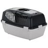 vidaXL Pet Carrier Grey and Black 61x40x38 cm PP