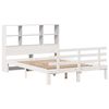 vidaXL Bookcase Bed without Mattress White 120x190 cm Small Double Solid Wood Pine