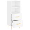 vidaXL Sideboard High Gloss White 34.5x34x90 cm Engineered Wood
