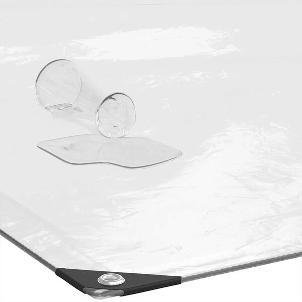 vidaXL Clear Tarpaulin with Eyelets 8x8 m Polyethylene