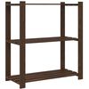 vidaXL 3-Tier Storage Rack Brown 80x38x90 cm Solid Wood Pine