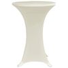 vidaXL Standing Table Cover Ø60 cm Cream Stretch 4 pcs