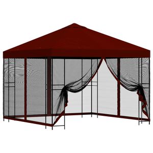 vidaXL Garden Gazebo with Sidewalls 3 x 3 m Burgundy