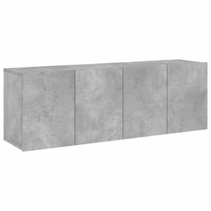 vidaXL 2 Piece Wall-mounted TV Cabinet Set Concrete Grey 60x30x41 cm