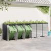 vidaXL Wheelie Bin Storage for 6 Bins Anthracite 408 x 77.5 x 121.5 cm