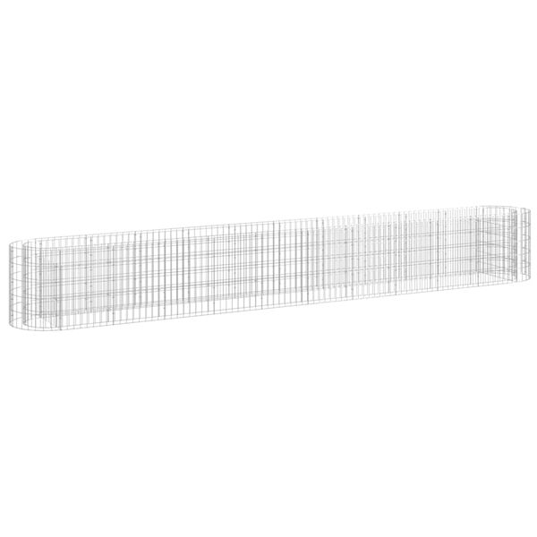 vidaXL Gabion Raised Bed Galvanised Iron 400x50x50 cm
