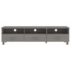 vidaXL TV Cabinet HAMAR Light Grey 158x40x40 cm Solid Wood Pine
