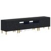 vidaXL 5 Piece LED TV Cabinet Black Engineered Wood