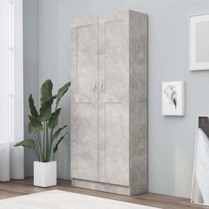 vidaXL Book Cabinet Concrete Grey 82,5x30,5x185,5 cm Engineered Wood