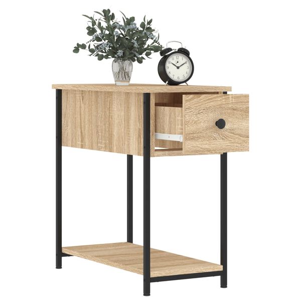 vidaXL Bedside Cabinet Sonoma Oak 30x60x60 cm Engineered Wood