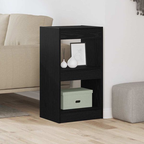 vidaXL Book Cabinet Black Oak 40 x 30 x 71.5 cm Engineered Wood