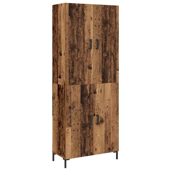 vidaXL Highboard Old wood 69.5 x 34 x 180 cm Engineered Wood
