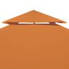 vidaXL Gazebo Cover Canopy Replacement 310 g / m² Orange 3 x 4 m