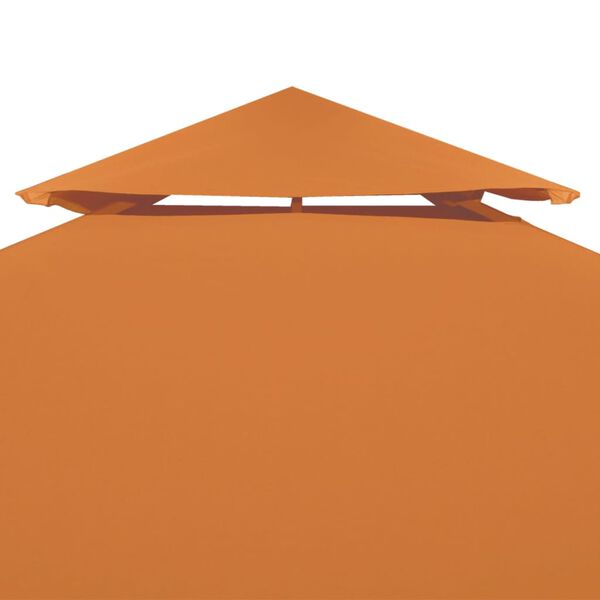 vidaXL Gazebo Cover Canopy Replacement 310 g / m² Orange 3 x 4 m