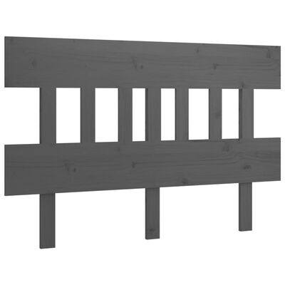 vidaXL Bed Headboard Grey 203.5x3x81 cm Solid Wood Pine