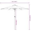 vidaXL Garden Parasol with Steel Pole Green 225x225x212 cm