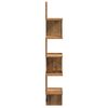 vidaXL Wall Corner Shelf Old Wood 20x20x127.5 cm Engineered Wood