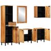 vidaXL Bathroom Furniture Set with Shelf 5 pcs Brown Solid acacia wood