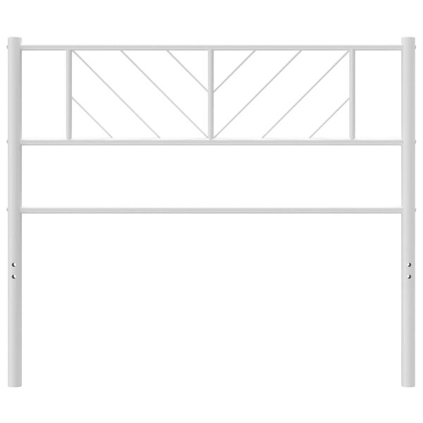 vidaXL Metal Headboard White 90 cm