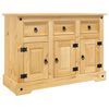 vidaXL Sideboard "Corona" Brown 112x44x78 cm Solid Wood Mexican Pine