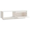 vidaXL TV Cabinet White 110x30x33.5 cm Solid Pinewood