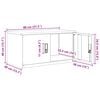 vidaXL Storage Cabinet White 80 x 40 x 40 cm Cold-Rolled Steel