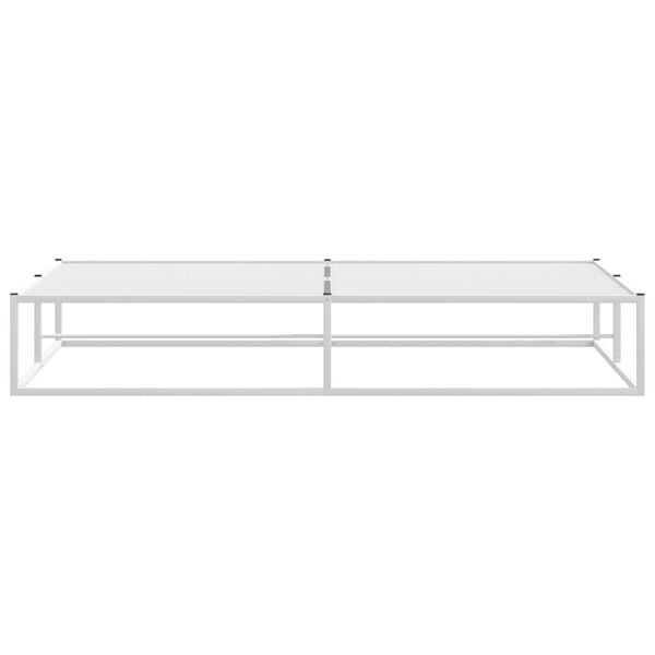 vidaXL Bed Frame without Mattress White 200x200 cm Metal