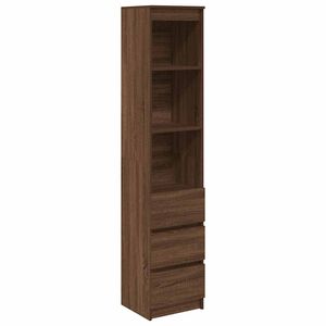 vidaXL Highboard Brown Oak 37.5x35x180 cm Engineered Wood