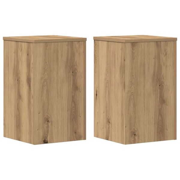 vidaXL Plant Stands 2 pcs Artisan Oak 30x30x50 cm Engineered wood