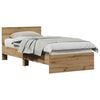 vidaXL Bed Frame with Headboard with Headboard Artisan Oak 75 x 190 cm