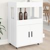 vidaXL Bar Cart White 60x39.5x89 cm Engineered Wood