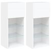 vidaXL 2 Piece TV Cabinet Set with LED Lights White 40,5x30x90 cm
