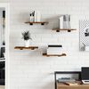 vidaXL Wall Shelves 4 pcs Smoked Oak 40x30x1.5 cm Engineered Wood