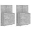 vidaXL Wall-mounted Bedside Cabinets 2 pcs Concrete Grey