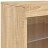 vidaXL Sideboard with LED Lights Sonoma Oak 162x37x67 cm