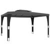 vidaXL Gazebo with Double Roof Anthracite 3.98x2.98 m Steel