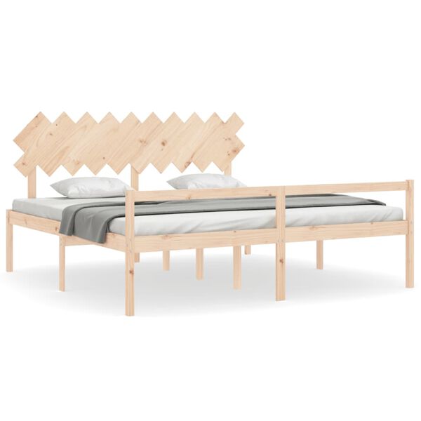 vidaXL Senior Bed without Mattress 200x200 cm Solid Wood