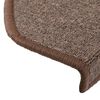 vidaXL Stair Mats 15 pcs 65x24x4 cm Coffee Brown Half Round Large