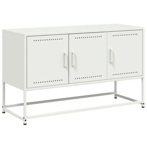 vidaXL TV Cabinet White 100.5x39x60.5 cm Steel