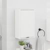 vidaXL Bathroom Cabinet Wall-mounted with Door White 39 x 23.5 x 65 cm