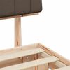 vidaXL Bed Frame with Upholstered Headboard Taupe 90 x 190 cm